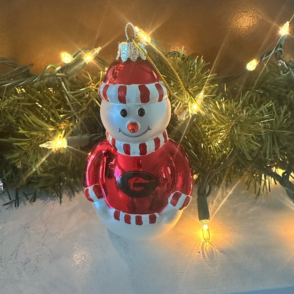 University of Georgia Snowman Ornament